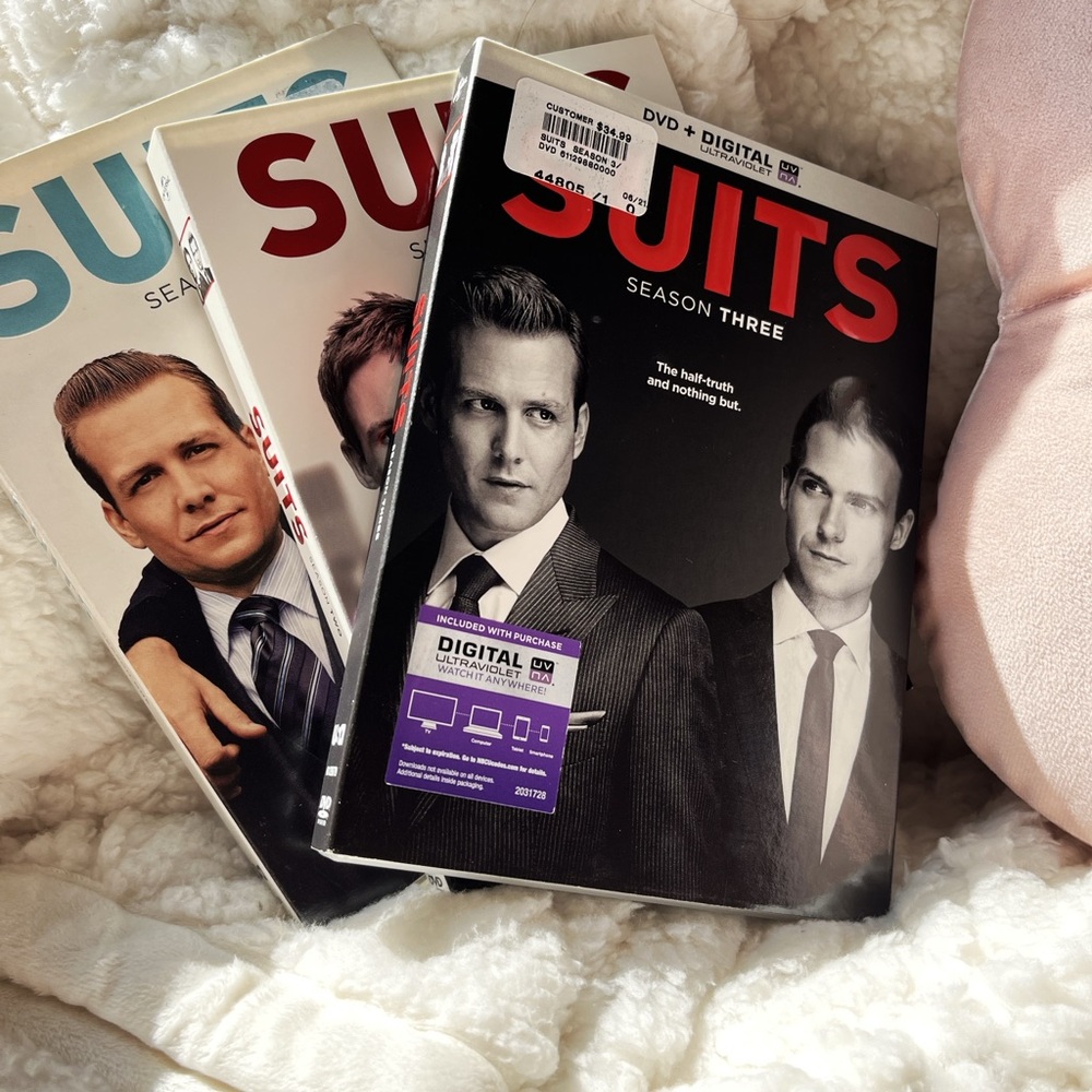Suits Seasons 1-3 on DVD.